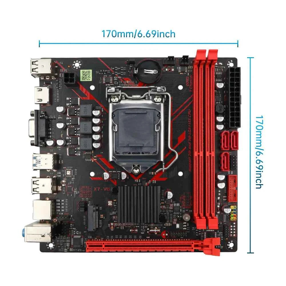 SOYO H61 Gaming Motherboard Kit with Intel  LGA1155 CPU i5 2500 DDR3 8G*2 Memory M.2 SATA Desktop Computer components