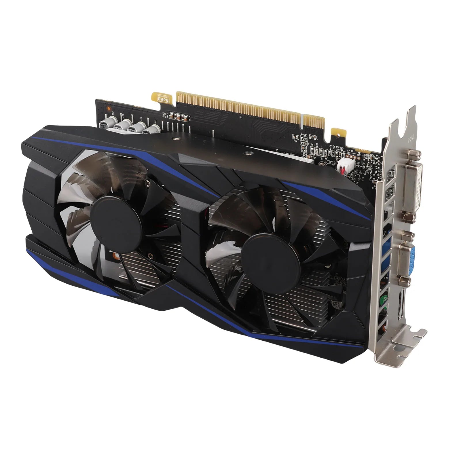 Computer Graphics Card Good Performance Low Noise Graphics Card Small Size 128bit  Bit Width for Dual Fan Desktop Computer