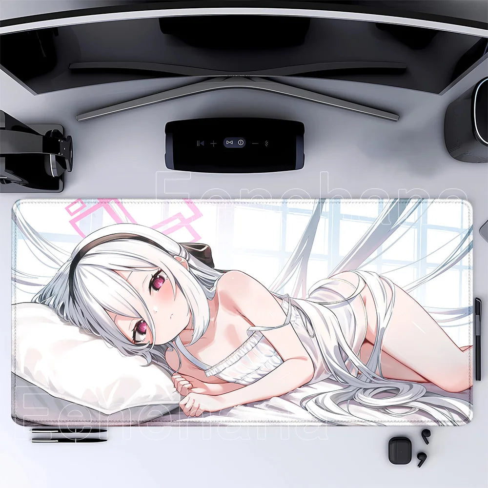 HD printing Tendō Kei Blue Archive Gaming Mousepad 400x900mm Anime girl key Mouse Pad PC Keyboard Office accessories XXL DeskMat