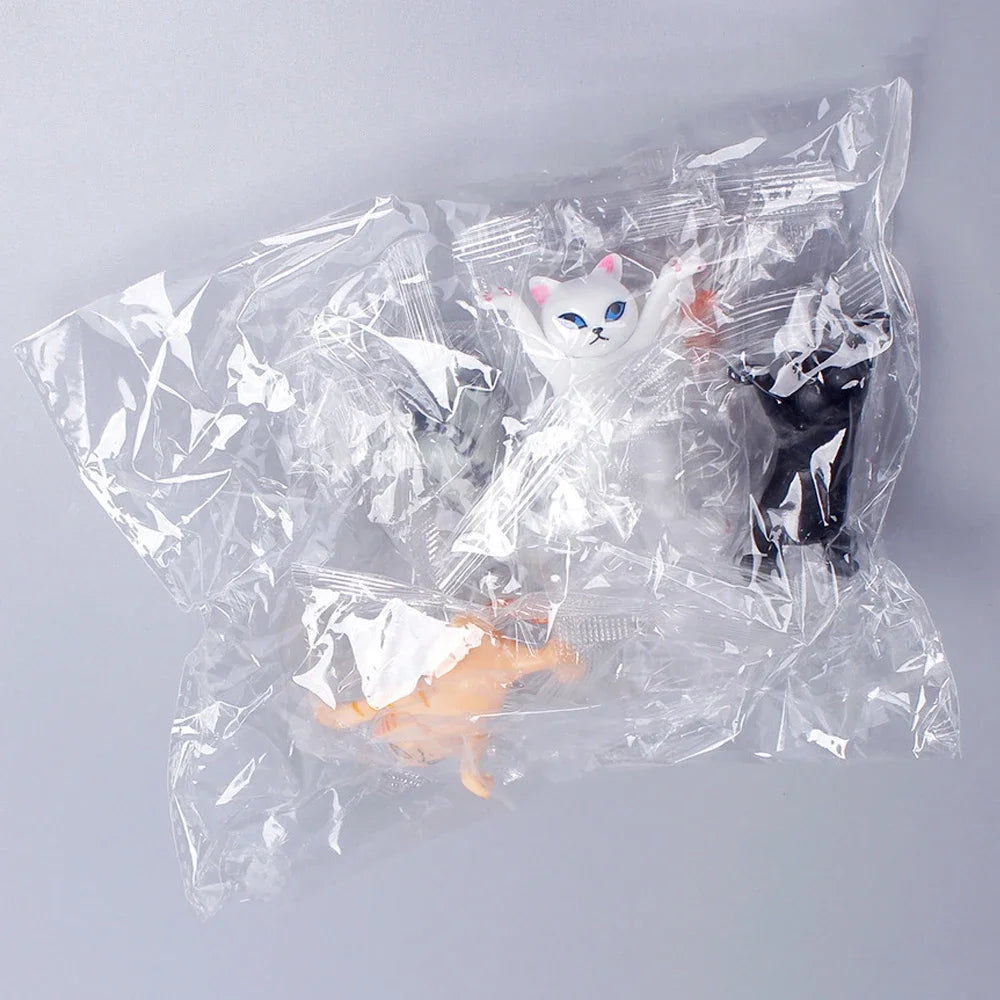 1/5Pc Funny Cats Pen Holder Kawaii Cat Doll Ornaments Plastic Craft Earphone Support Room Office Desk Home Decory Gift Accessory
