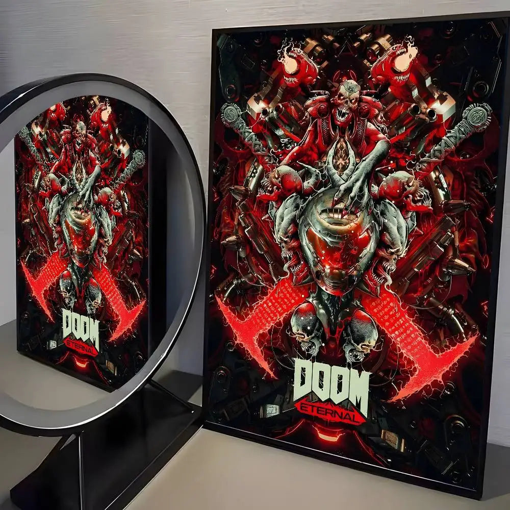 Cool Movie D-Doom Poster Art HD Canvas Advanced Aesthetic Printing Paper Wall Art for Living Room Home Decor