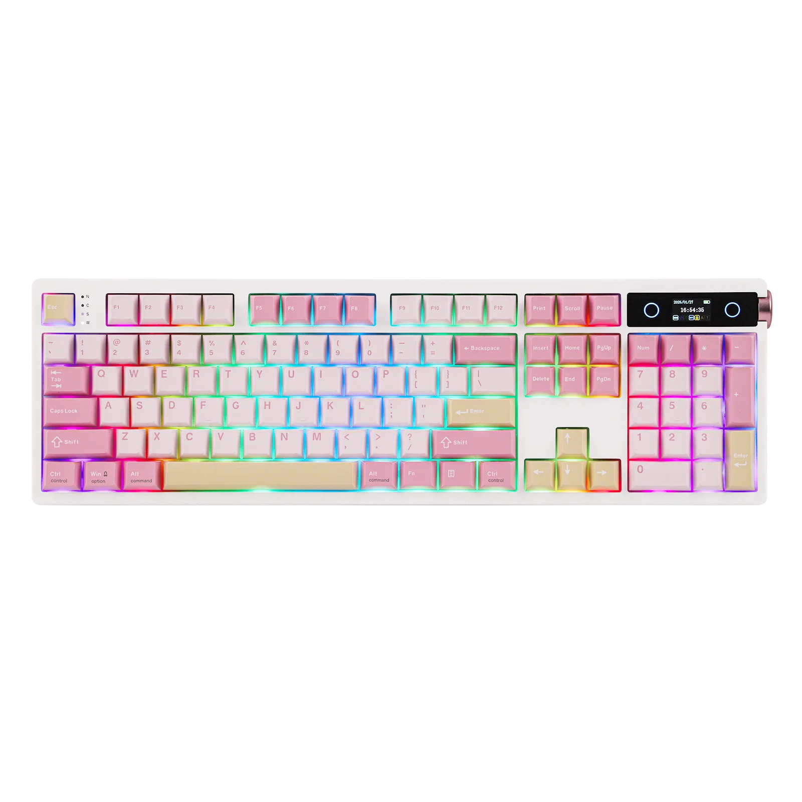 EPOMAKER TH108 PRO 100% Gasket-Mounted Tri-Mode Wireless Mechanical Keyboard RGB Backlight with TFT Smart Display & Knob