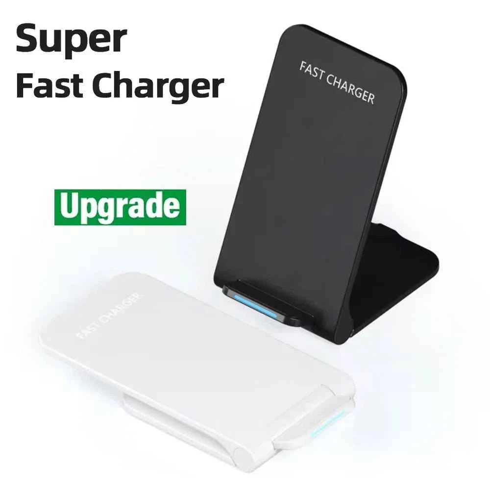 Wireless Fast Charger For IPhone17 16 15 14 13 12 ProMax11 Stand Fast Charging Charger for Samsung Note 20/10 S24 Ultra Foldable