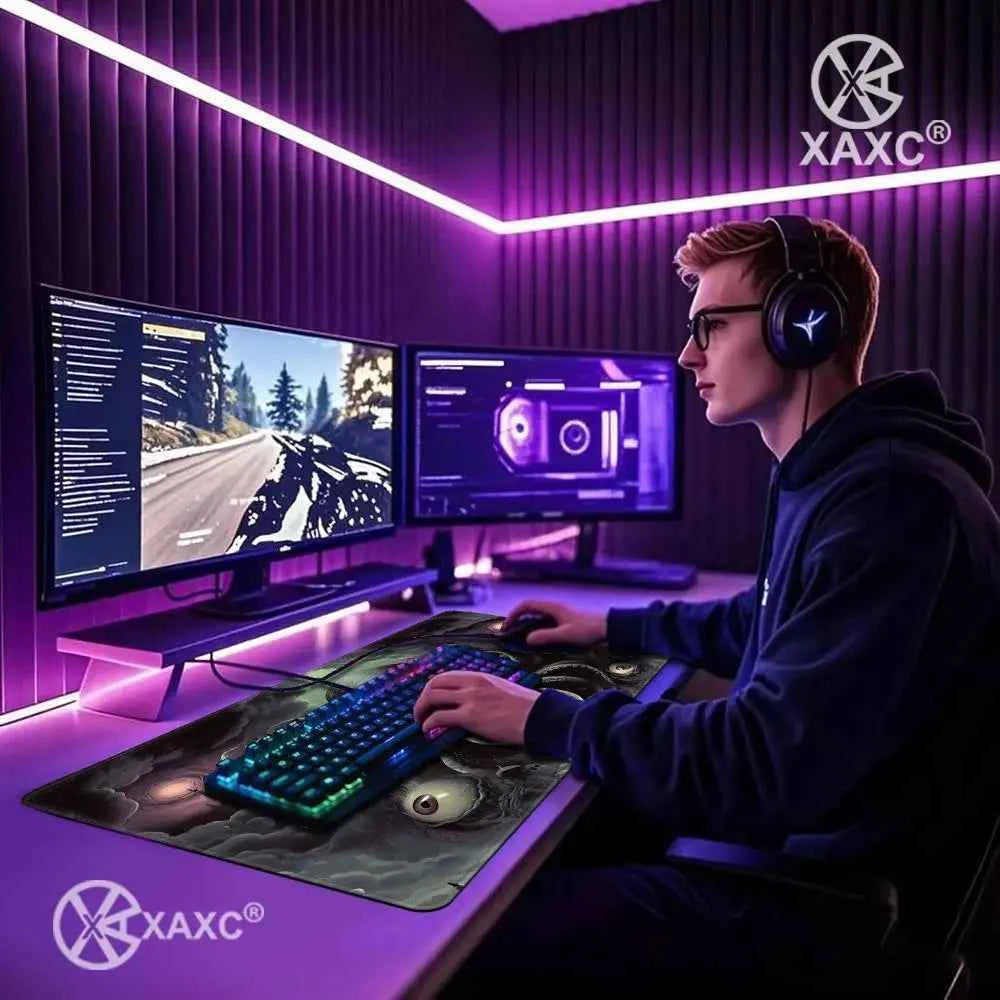 Cthulhu Green Octopus Mouse Pad Large Rubber Anti-slip PC Desk Accessories for Office and Gamer Keyboard Mats Decor Mat HYBXXC