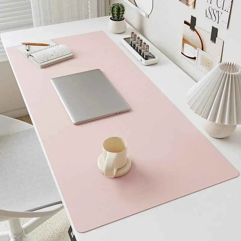 PU Leather Mouse Pads Desk Mat for Office Solid Color Gaming Waterproof Non-slip Computer Pad Keyboard Pads
