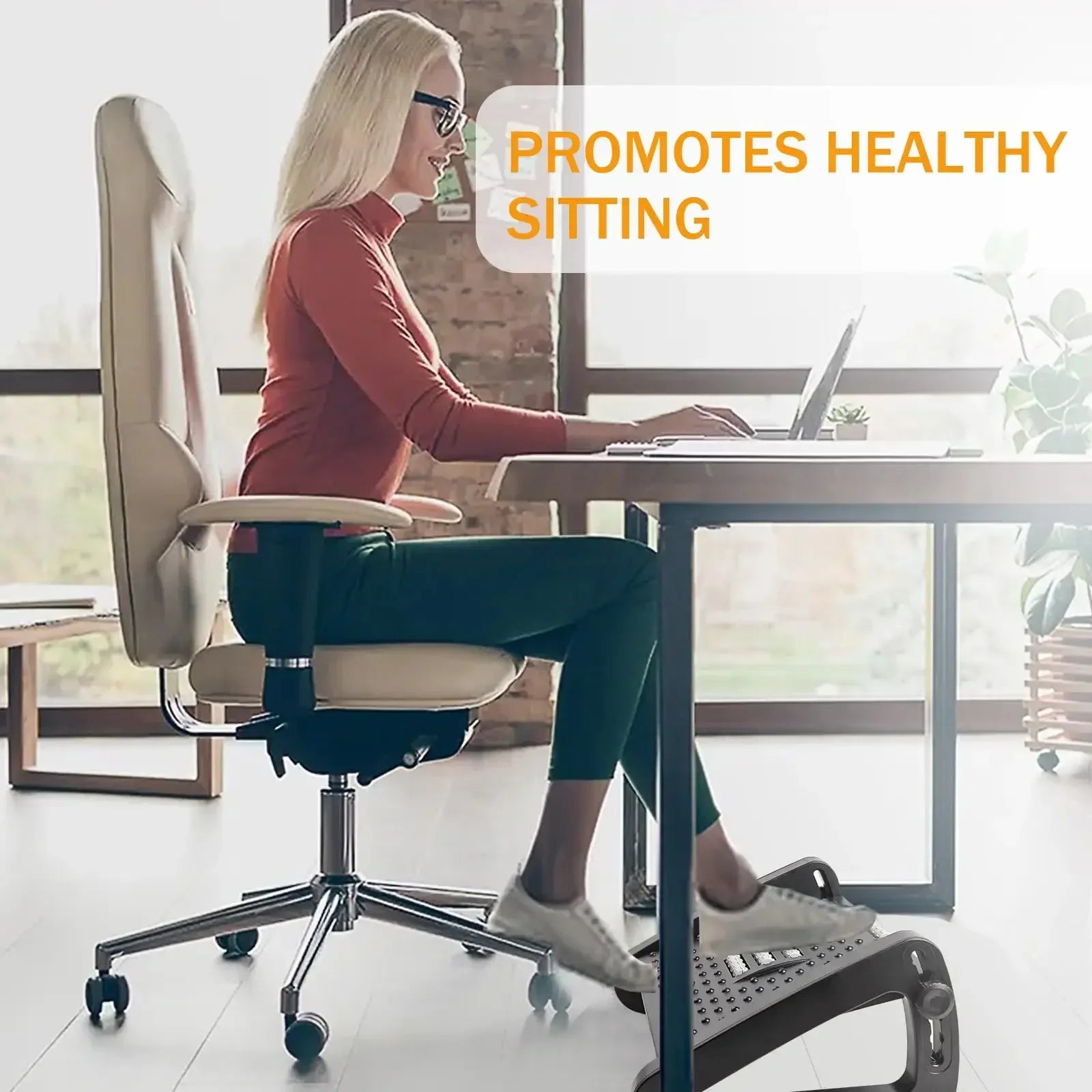 Foot Rest with Massage Surface Height Adjustable High Chair Footrest for Office Gaming Chair For Travel Work Home