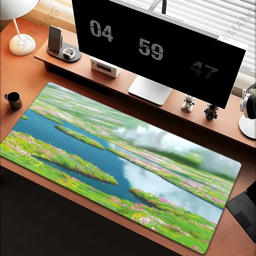 Mouse Pad Anime Street Kawaii Mousepad Laptop Gaming Accessories Keyboard Pad PC H-Howls Moving C-Castle Gamer Desktop Mouse Mat