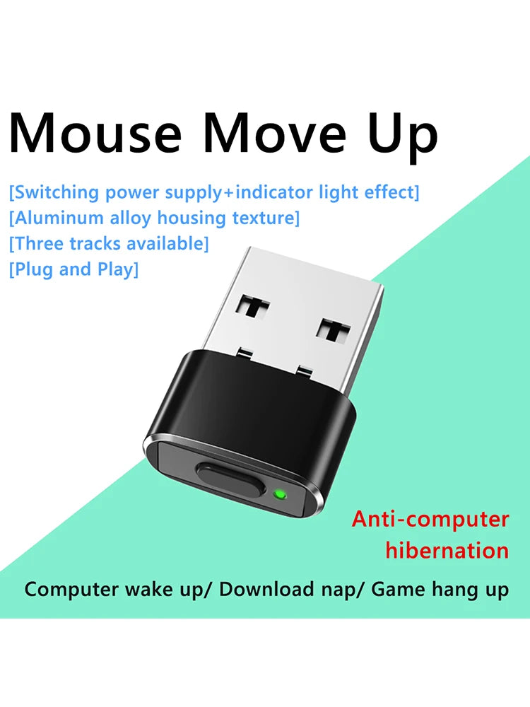Mini Mouse Mover Jiggler with ON/Off Button, Automatically Move Cursor