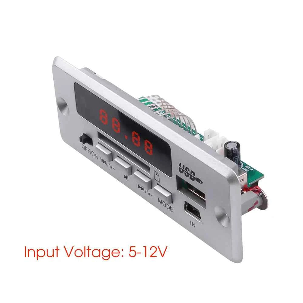 DC 12V MP3 Decoder Board Bluetooth Wireless MP3 Player USB TF FM Radio Module Car Kit For Speaker With Handsfree Voice Record