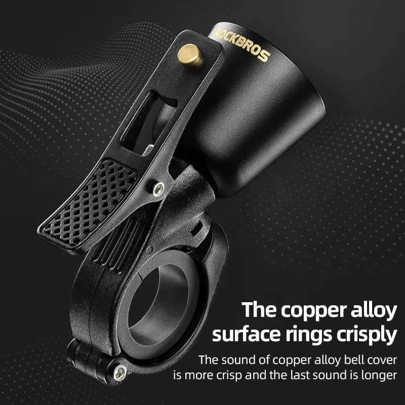 ROCKBROS Local Shipping Bicycle Bell MTB 100db Alloy  Bike Ring Copper Horn Warning Safe Crisp Cycling Bells Accessorie