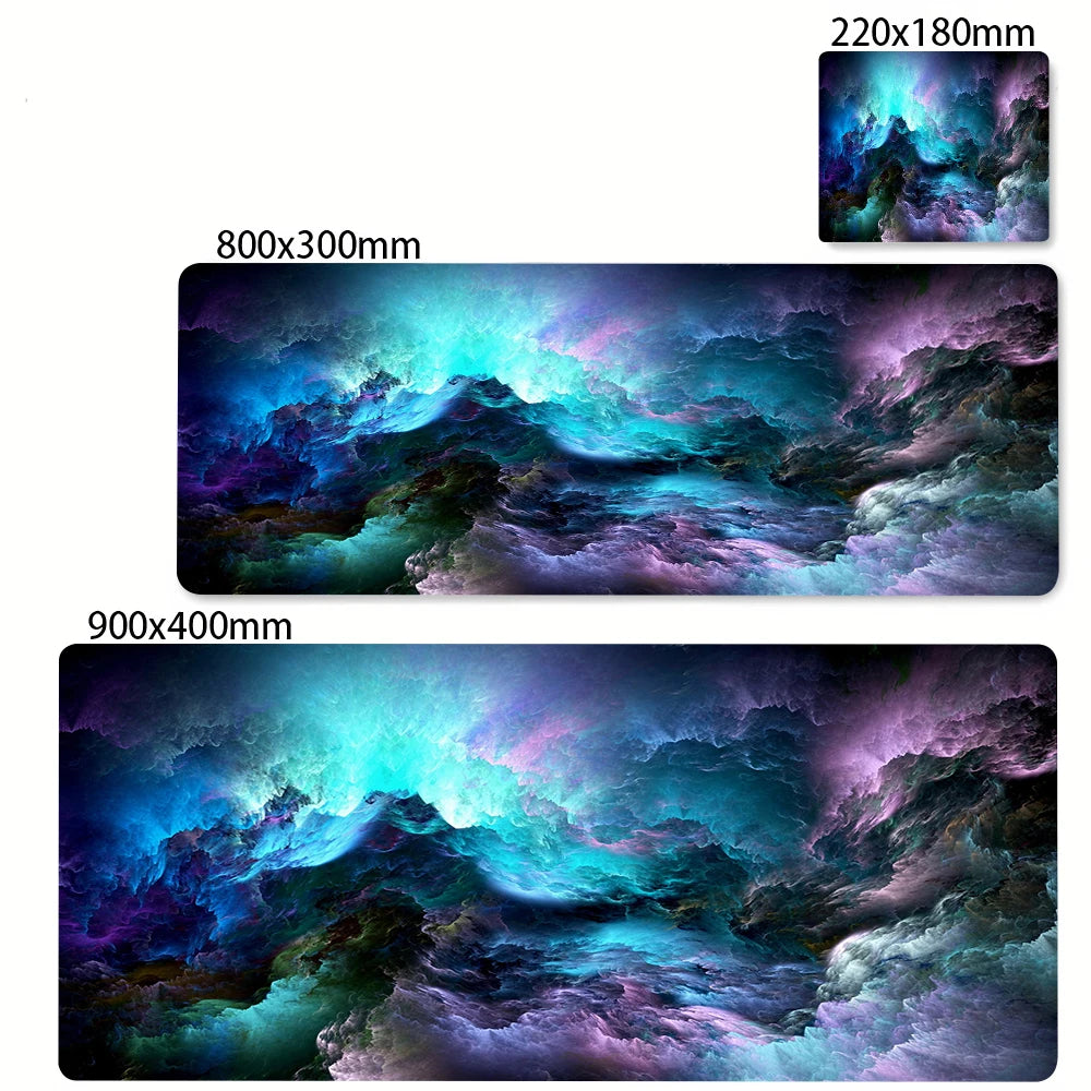 Space Earth Starry Sky Mouse Pad Gamer Pc Gaming Accessories Rubber Mat XXL Space Deskmat Keyboard Cabinet Mause Laptops Mats