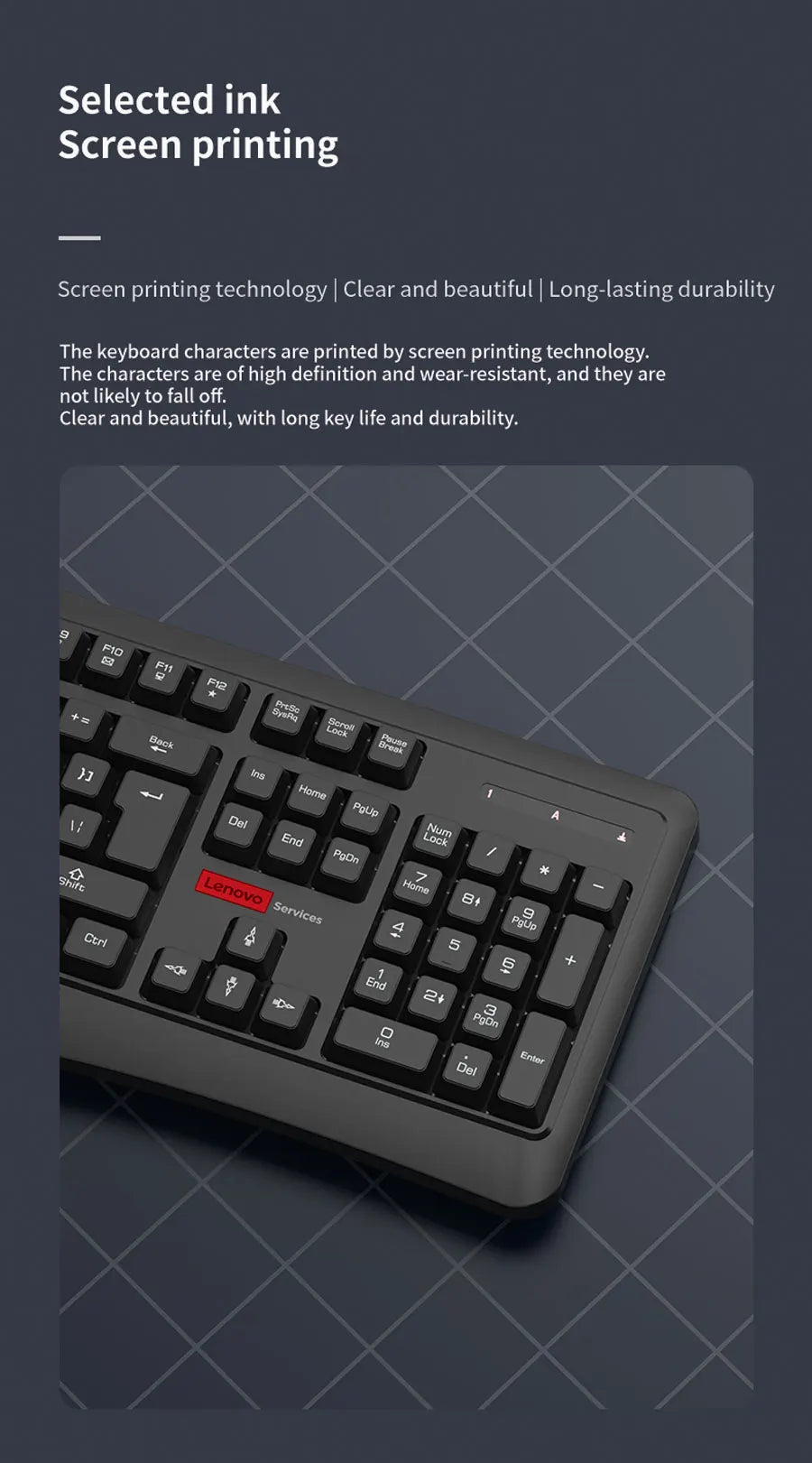 Lenovo Wireless Keyboard and Mouse Combo Full-Size 104 Key Quiet Office Set with Silent Click Compact USB Receiver for Pc Laptop