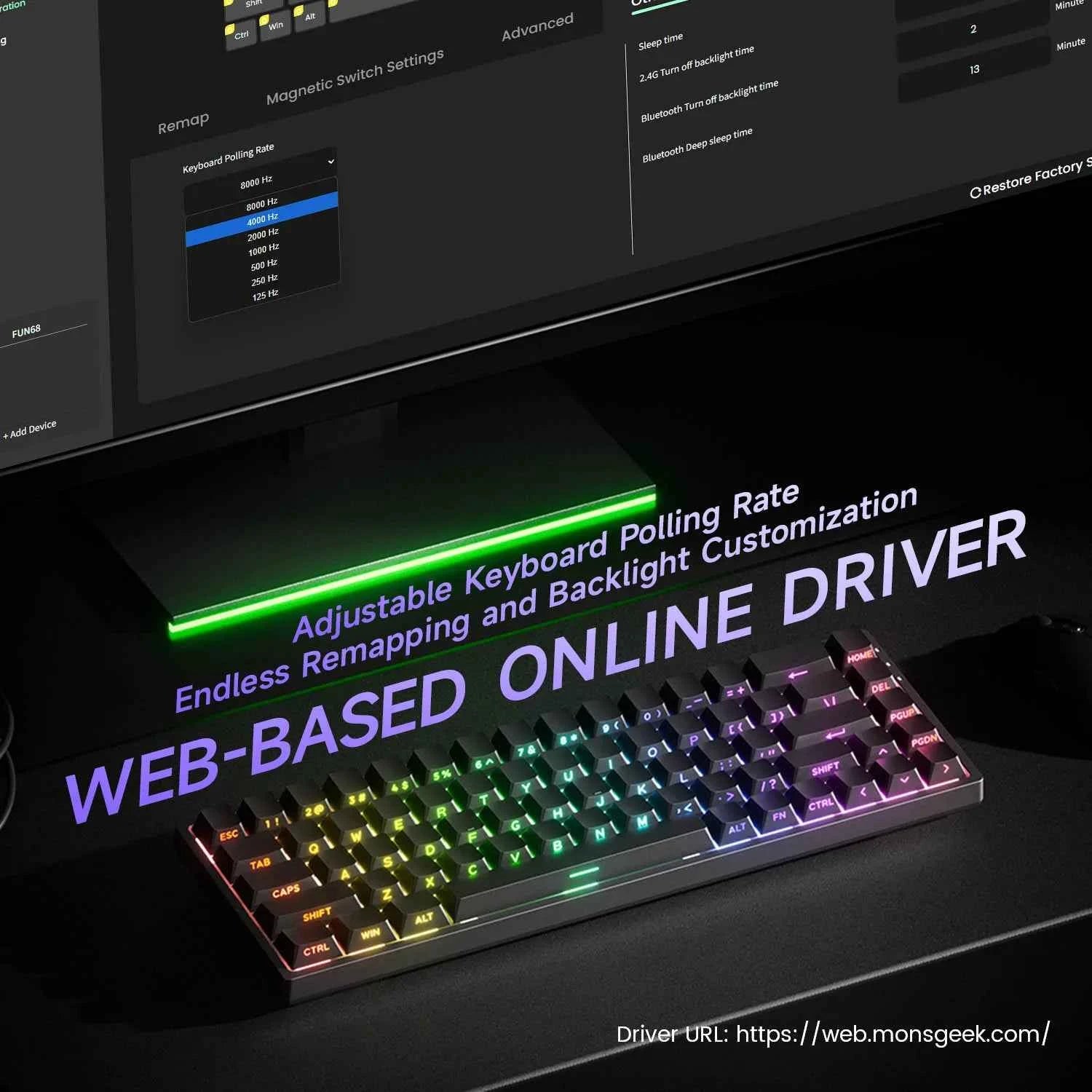 Akko MonsGeek FUN68 FUN60 PRO&MAX HE Magnetic Keyboard 60% 65% Gaming Keyboards Rapid Trigger 8K Custom Keyboard Gaming Esports