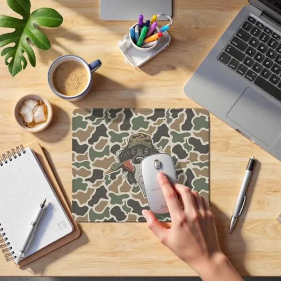 Labrador Retriever Mallard Duck Camo Mouse Pad, Duck Hunting Accessories Mouse Pads Mousepad for Desk Home Office Dorm Computer