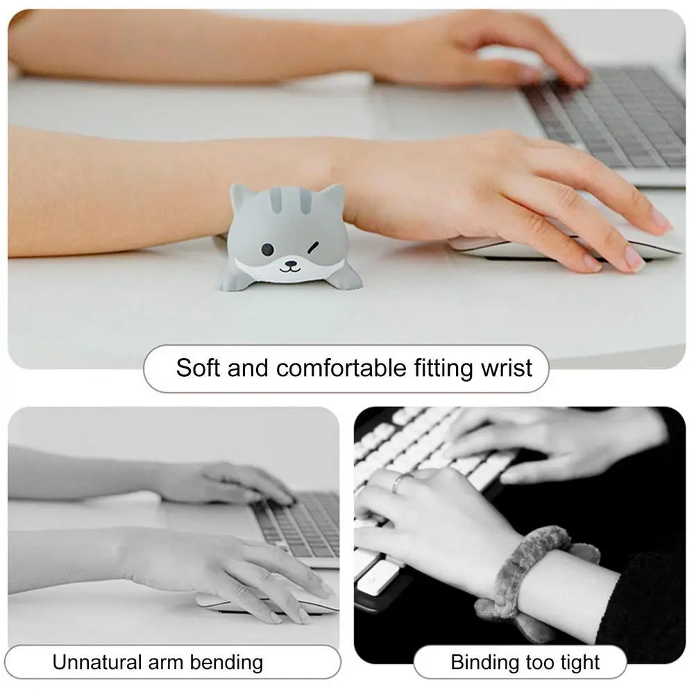 Cute Mouse Pad Keyboard Mouse Wrist Rest Support Girl Soft Computer Laptop Desk Mat Typing Protection Wrist Ergonomics Kawaii