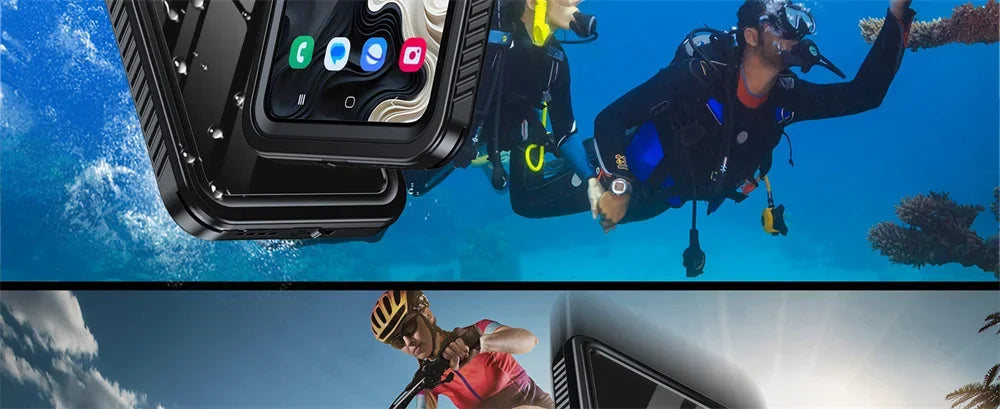 IP68 Waterproof Shockproof Case For Samsung Galaxy S26 S25 S24 S23 S22 S21 Ultra A54 5G Underwater Swimming Phone Luxury Cove