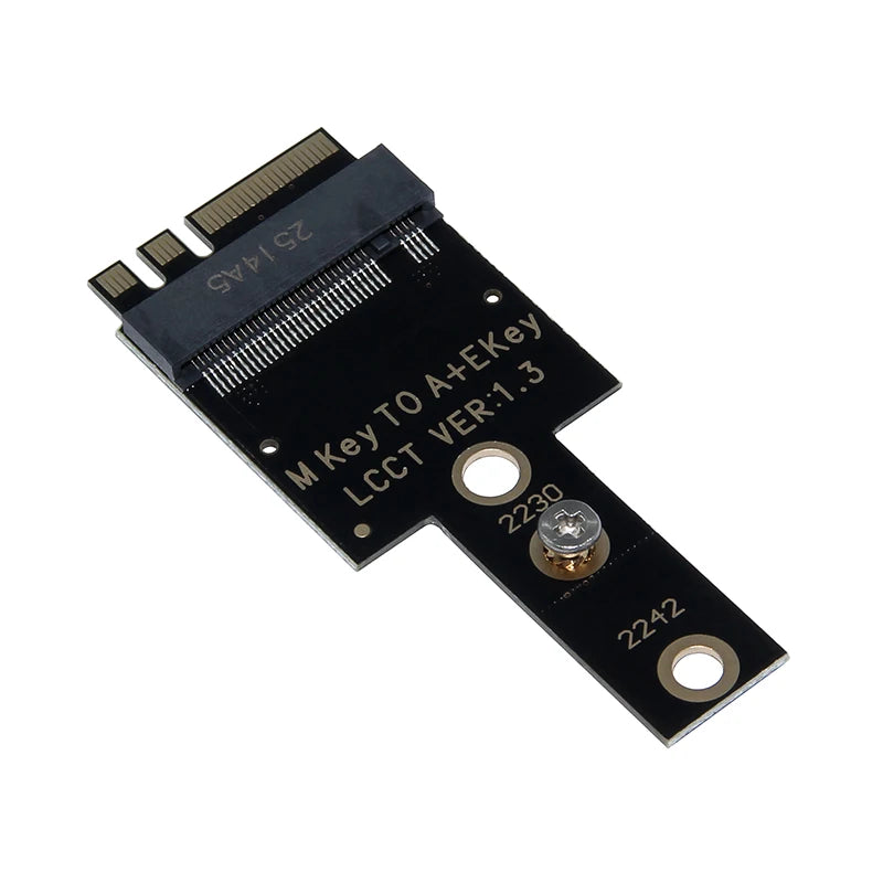M.2 WiFi Wireless Network Card A+E Key Bit to 2230 2242 NVME Hard Drive M.2 NGFF SSD Adapter Card for Mini PC