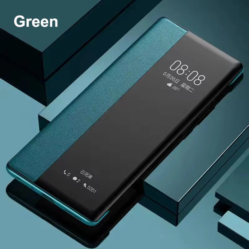View Windows Case for Samsung Galaxy S26 S25 S24 S23 S22 S21 S20 Note 20 Ultra Plus PU Leather Smart Flip Shockproof Cover Shell
