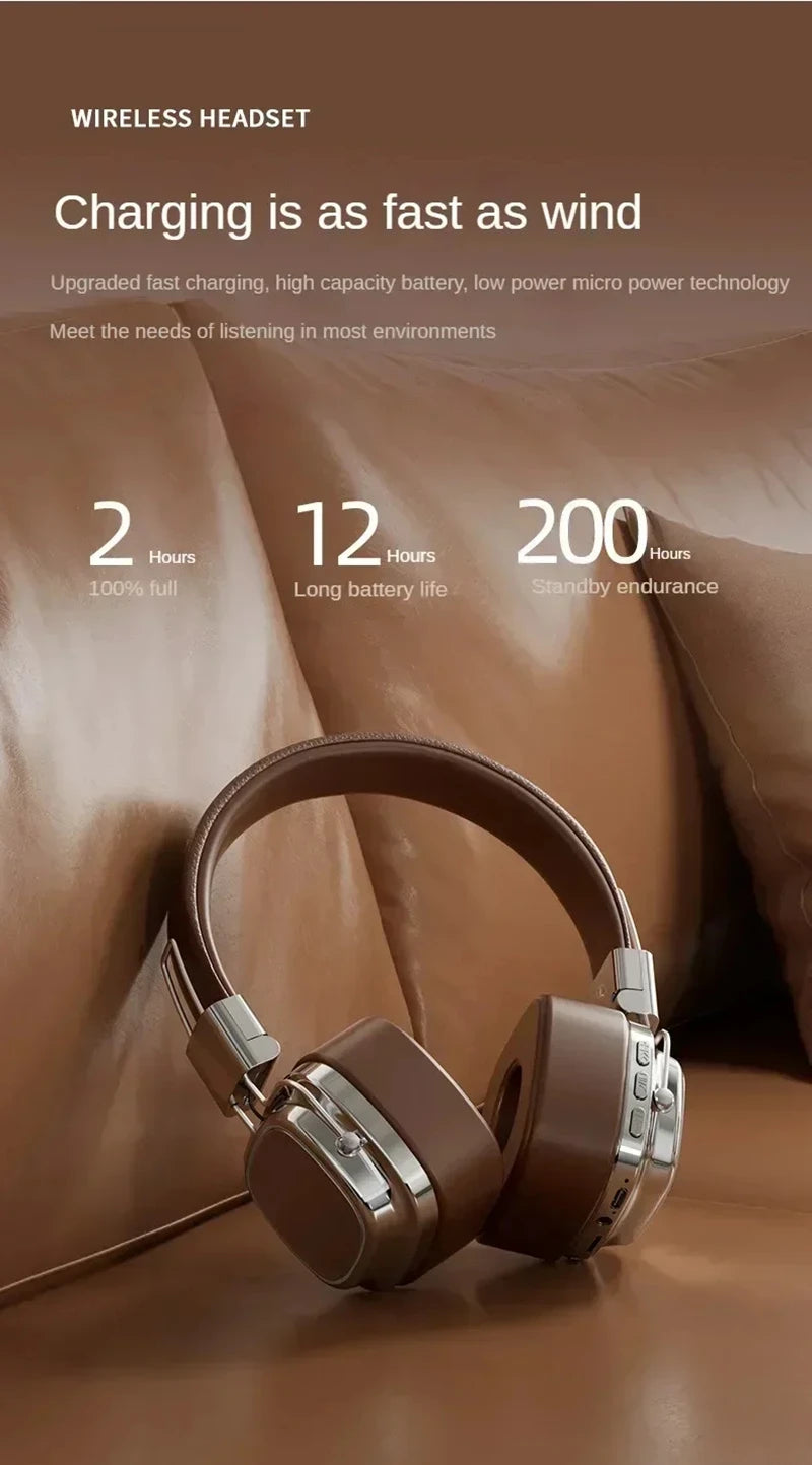 2025 New 5.3 Foldable Wireless Bluetooth Headsets Headset Gamer Choice Retro Over Ear Headphones DJ Stereo Sounds Bluetooth