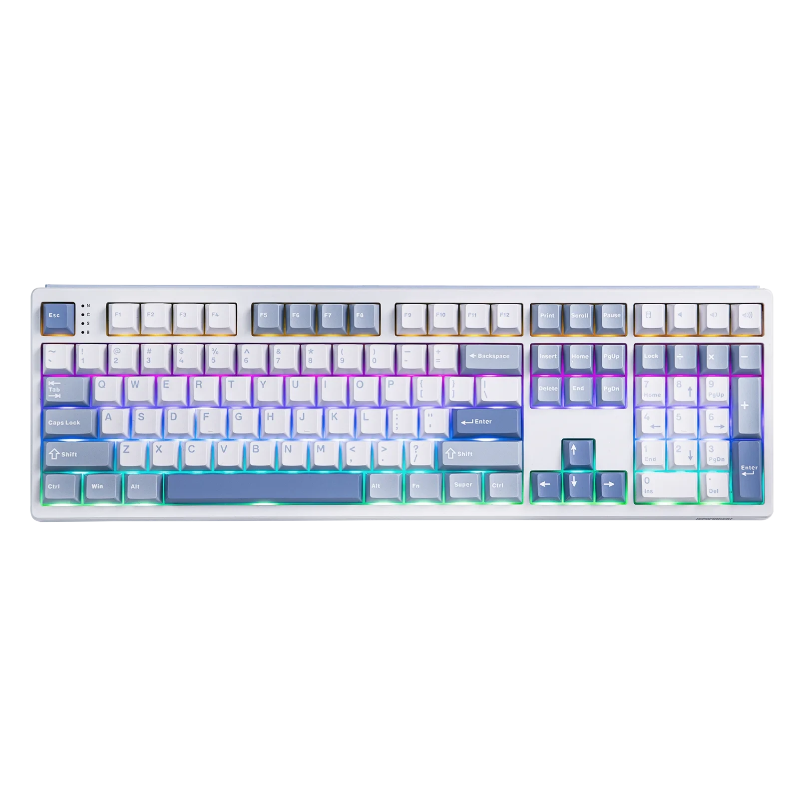 EPOMAKER TH108 100% Full Size Gasket Wired/BT/2.4Ghz Wireless NKRO Mechanical Gaming Keyboard 10000mAh Battery RGB Backlit