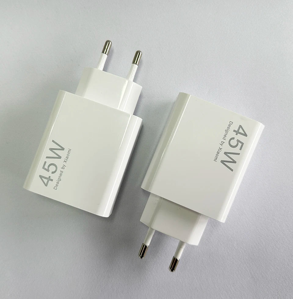 Original XIAOMI Charger 45W 33W Fast Turbo Charge Cable Usb C Travel Adapter Mi 11 10t Pro 10 11s Poco M7 X7 X5 X3 Redmi Note 15