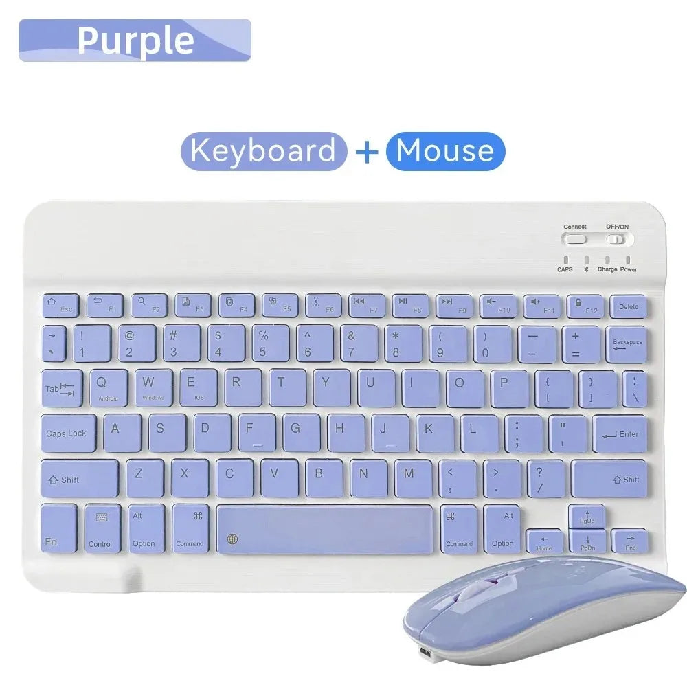Tablet Wireless 10inch Keyboard For iOS Android Windows For iPad Huawei Samsung Teclado Bluetooth-compatible Keyboard and Mouse