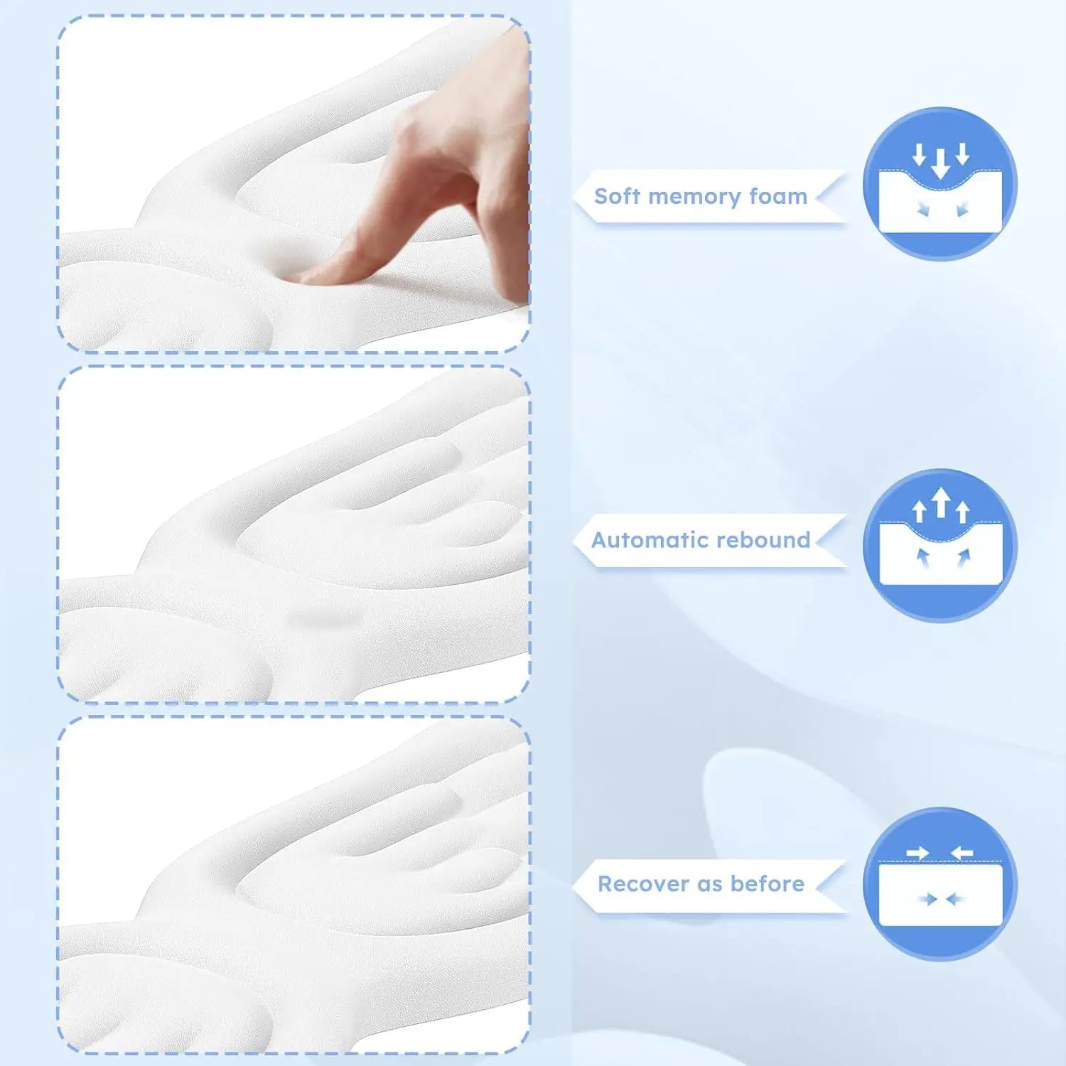 Mousepad Ergonomic Angel Keyboard Wrist Rest and Mouse Pad Set Reduce Wrist Pain for Office and Gaming Use Angel Wing, Memory Fo