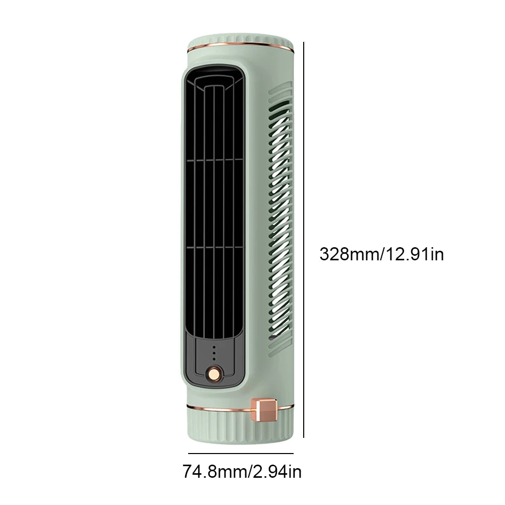 Tower Fan USB Charging Portable Air Conditioner Desktop Cooling Fan Electric Vertical Fan for Home Office