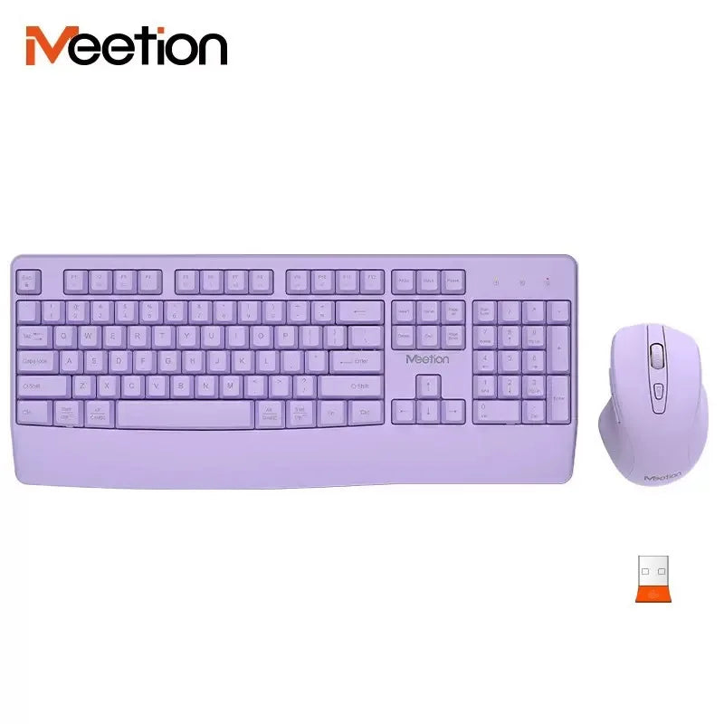 2.4G Wireless Keyboard Mouse Set For PC Laptop Ergonomic Low Noise Keyboard Mouse Combo 1600DPI Adjustable Mouse For Home Office