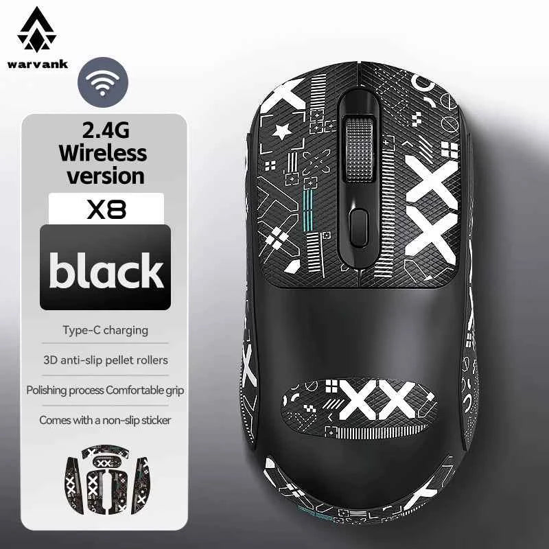 Warvank X8 Wireless Gaming Mouse 500mAh TYPE-C Rechargeable Mouse Suitable for Laptop Desktop Computers