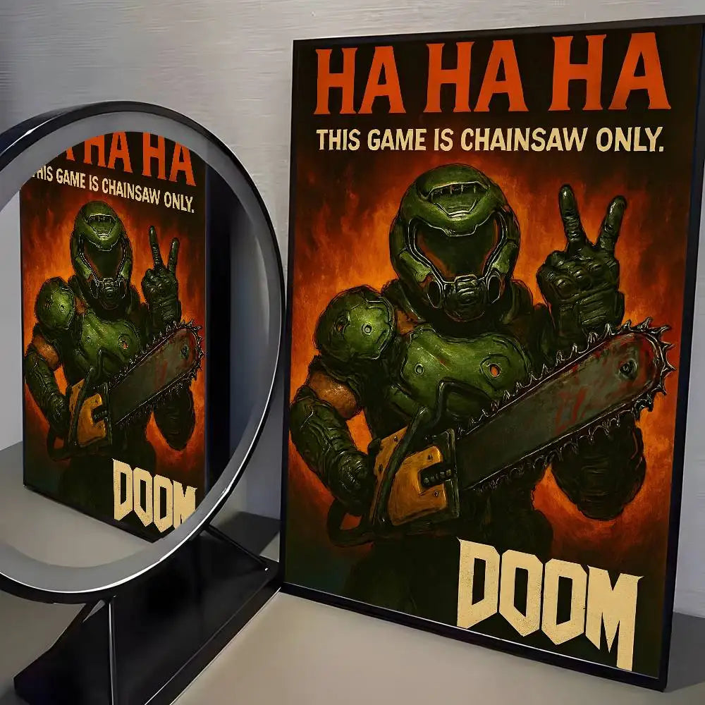 Cool Movie D-Doom Poster Art HD Canvas Advanced Aesthetic Printing Paper Wall Art for Living Room Home Decor