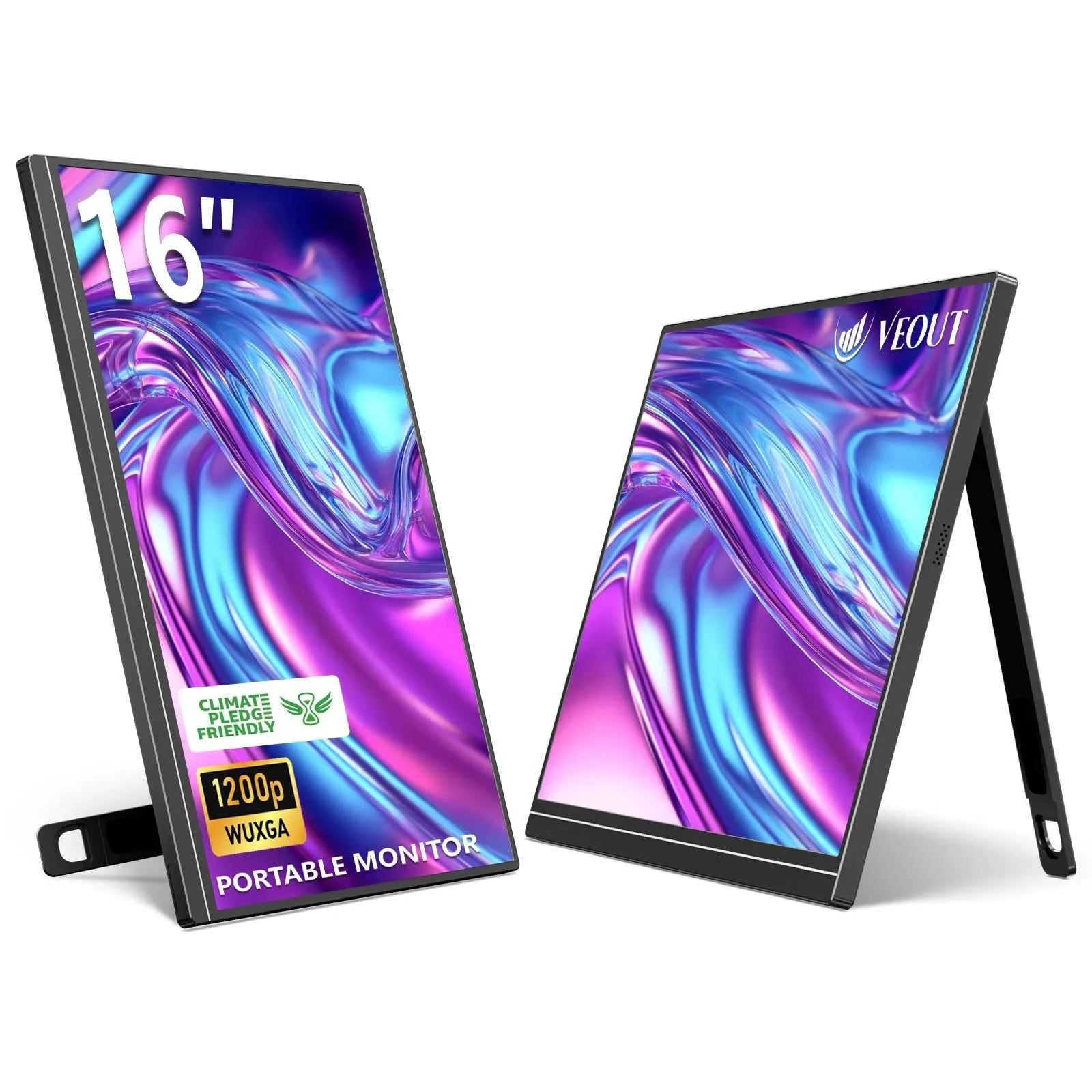 16“ VEOUT portable monitor 1920*1200P IPS, USB-C/HDMI, Free Sync 0.3
