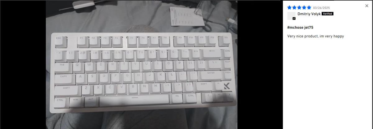 MCHOSE JET75  Magnetic Switch Gaming Keyboard Hall Effect Hot-Swappable Customized RGB Snap Tap 0.1ms Latency 8kHz Polling Rate