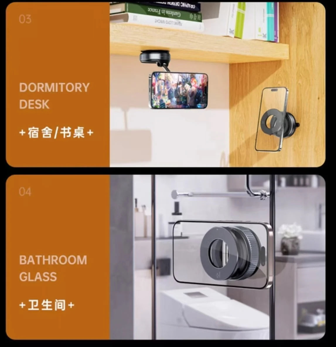 Mobile phone magnetic stand for desktop; 360° rotating magnetic adsorption stand; universal mobile phone holder