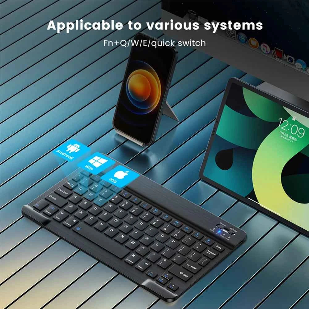 EMTRA Bluetooth Wireless Keyboard Mouse For Samsung Xiaomi Huawei Tablet For iPad Air Mini 5 Pro Spanish Korean Russian Keyboard