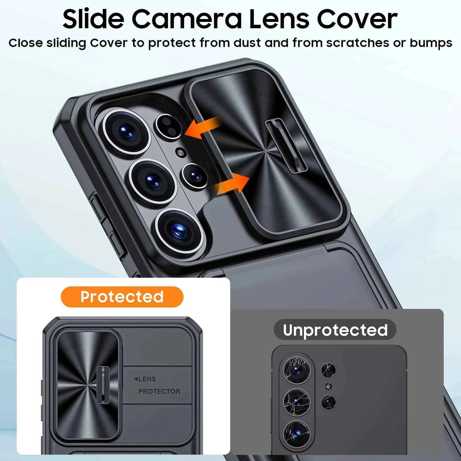 WEFOR for Samsung Galaxy S26 Ultra/S26 Plus/S26 Case Wallet, Built-in Card Holder (3-4 Cards) & Slide Camera Cover & Kickstand