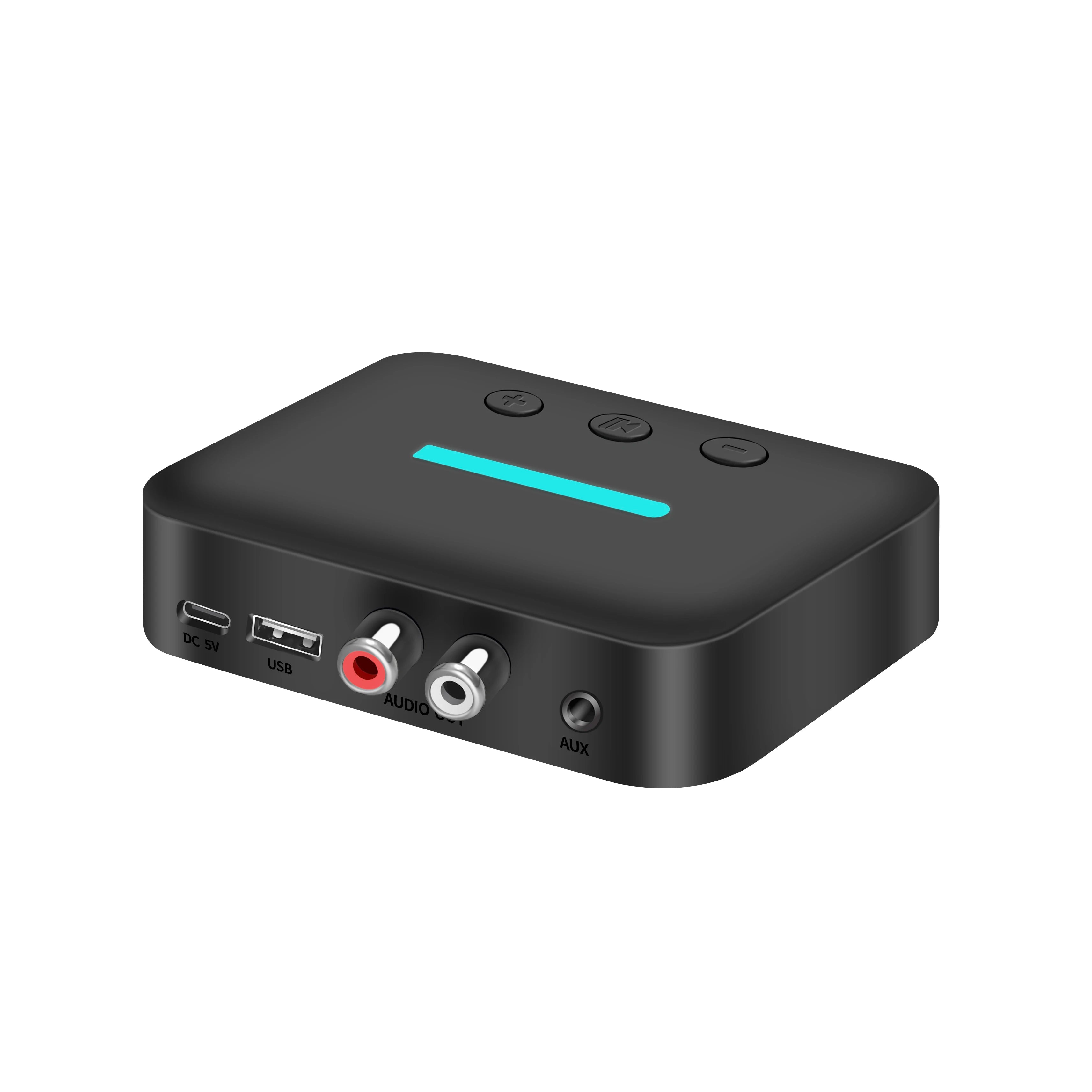Bluetooth 6.0 Audio Receiver 3.5mm AUX RCA Wireless Audio Adapter Support U-Disk Playback For PC/TV/Car Kit/ Speaker Amplifier
