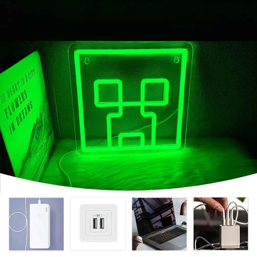 Game Led Neon Sign, Suitable For Gamers' Room Decor, Usb Power Supply, Bedroom, Game Room Animation Night Light, Youth Gifts.