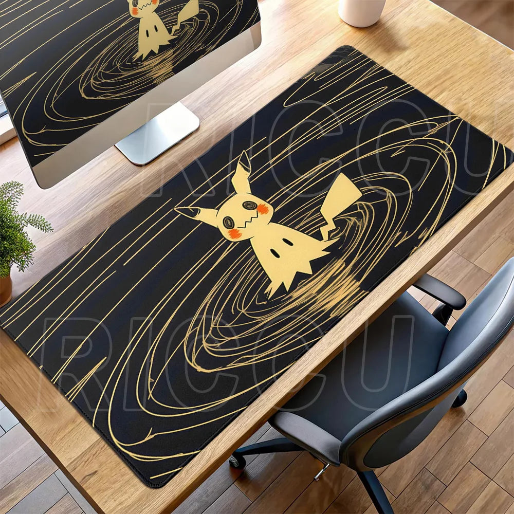 XXL Large Mouse Pad Pokemon Mimikyu Office Mats Carpet Laptop Locking Edge Game Keyboard Desk Mat Rug Mousepad Rubber Table Mat