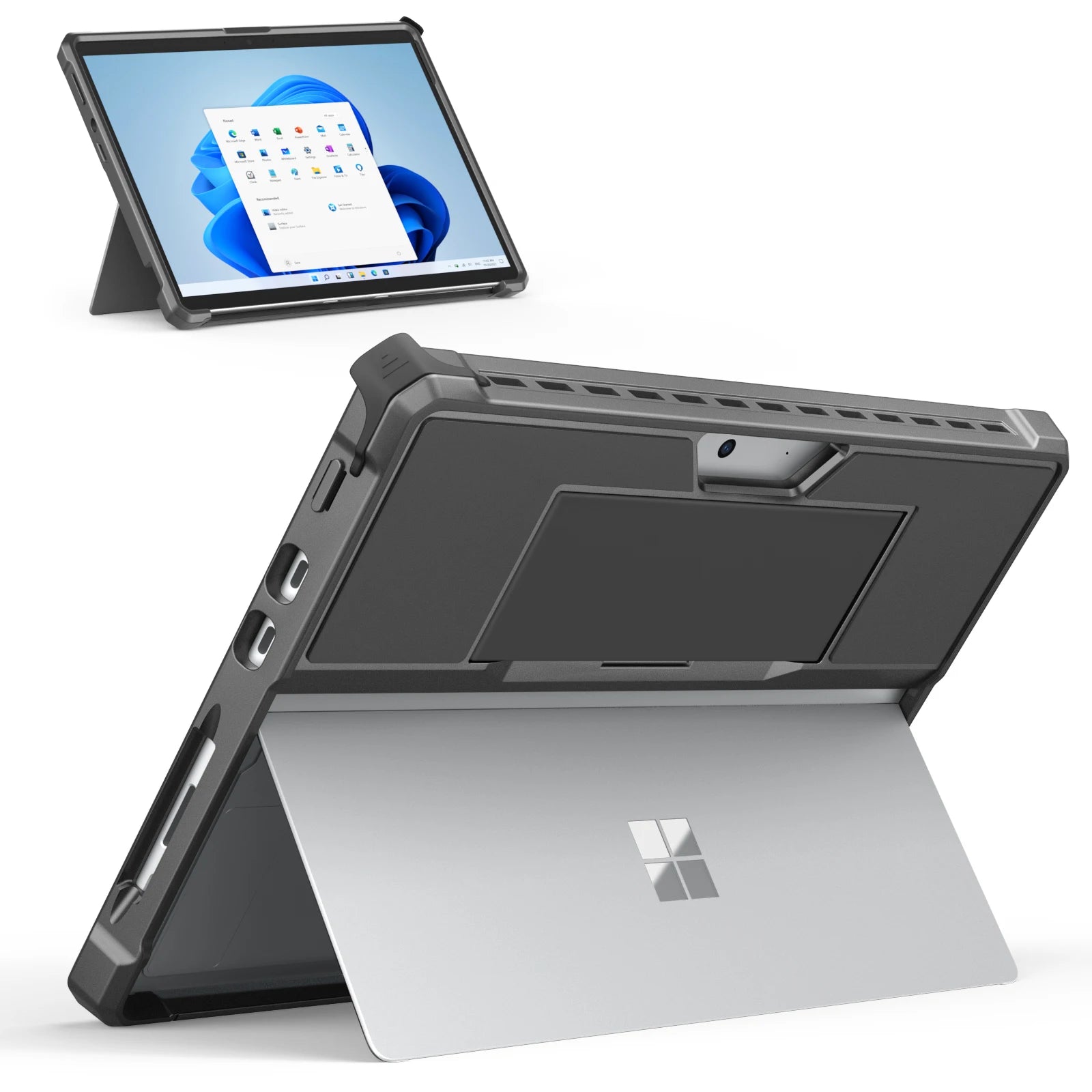 All-in-One Protective Cover Case For Microsoft Surface Pro 9 8 7 7plus 6 5 4 12.3'' Go 2 3 with Pen Holder Hand Strap
