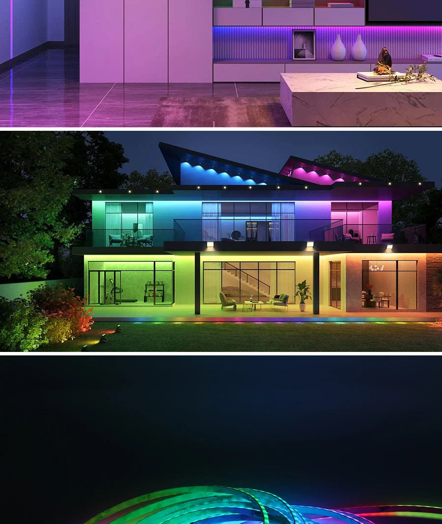 5V New 3mm Super Thin Addressable COB LED Strip RGBIC Individual Pixel Control 240LEDs WS2812B Dream Color USB Powered LED Tape
