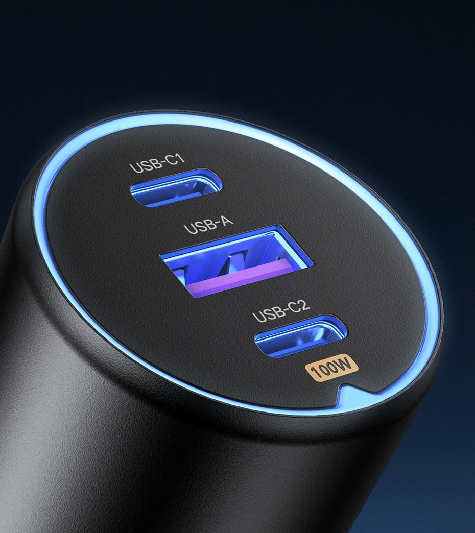 UGREEN 130W USB C Fast Car Charger For Xiaomi iPhone 17 Samsung Galaxy S25 Laptops PD3.0 Fast Charging USB Type C Car Charger