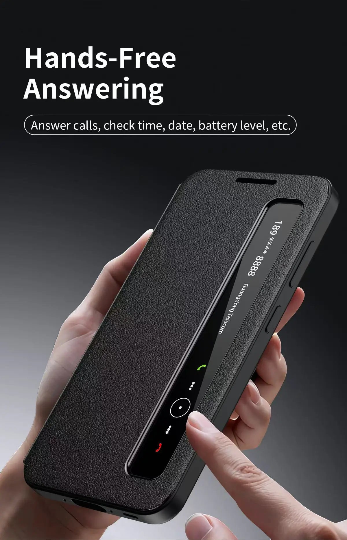 Original Smart Leather Case for Samsung Galaxy S26 S25 S24 S23 S22 Ultra A57 A56 A55 Window View Touch Display Flip Shell Fundas