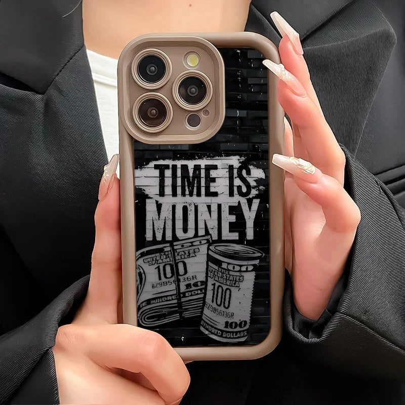 Banknote pattern phone case with soft silicone case for iPhone 16, iPhone 15 14 13 12 11 Pro Max XS X XR 7 8 15 16 Plus