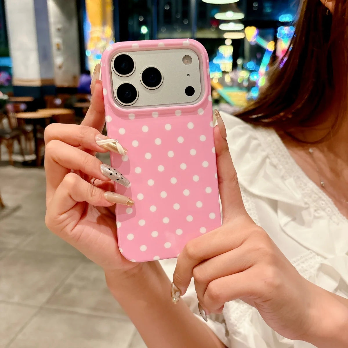 Korea Colorful Polka Dot Pattern Phone Case For iPhone 17 Air 16 15 14 13 Pro Max Circular Wave Point Shockproof Bumper Cover
