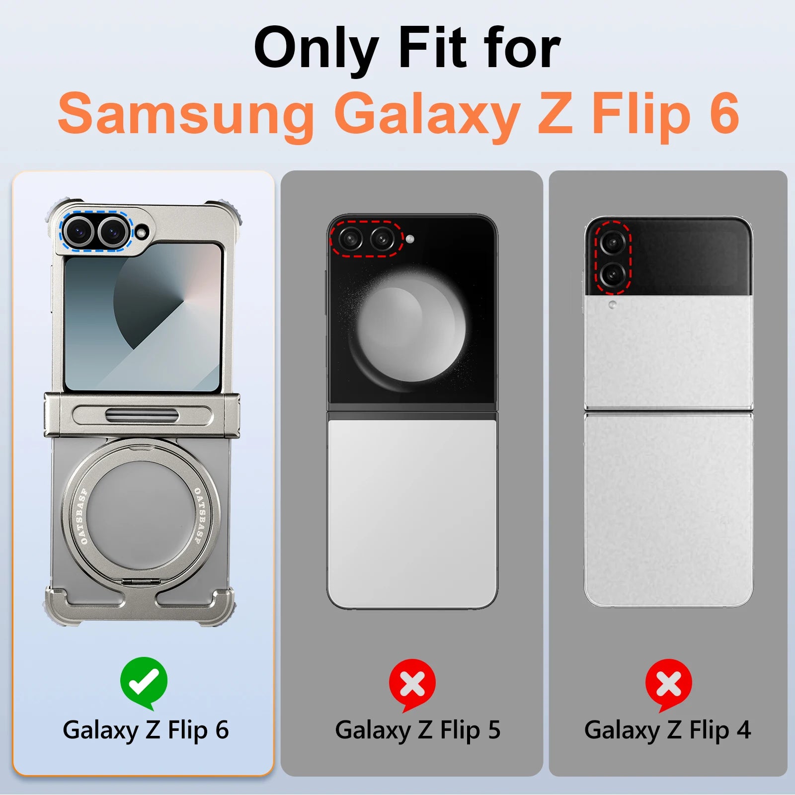 Eary for Samsung Galaxy Z Flip 7 6 Case for MagSafe 360°Rotatable Magnetic Kickstand Ultra-Thin Shockproof Protective 7 6 Cover