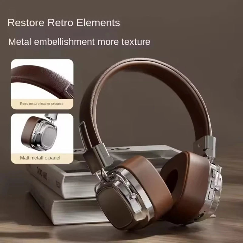 2025 New 5.3 Foldable Wireless Bluetooth Headsets Headset Gamer Choice Retro Over Ear Headphones DJ Stereo Sounds Bluetooth