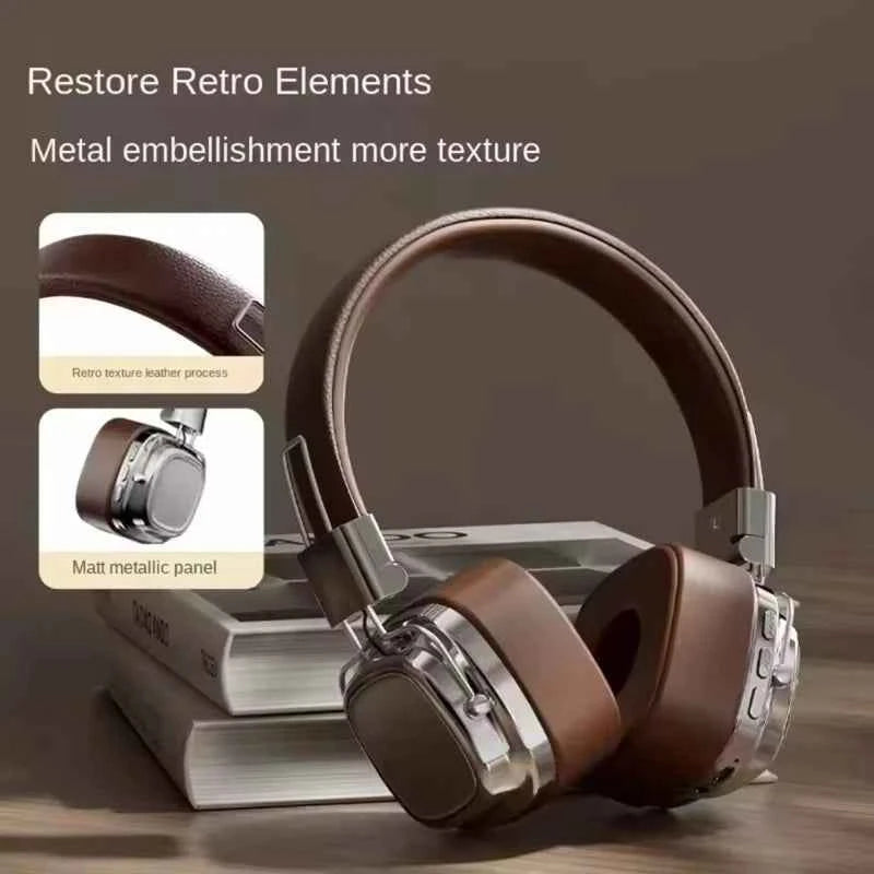 2025 New 5.3 Foldable Wireless Bluetooth Headsets Headset Gamer Choice Retro Over Ear Headphones DJ Stereo Sounds Bluetooth