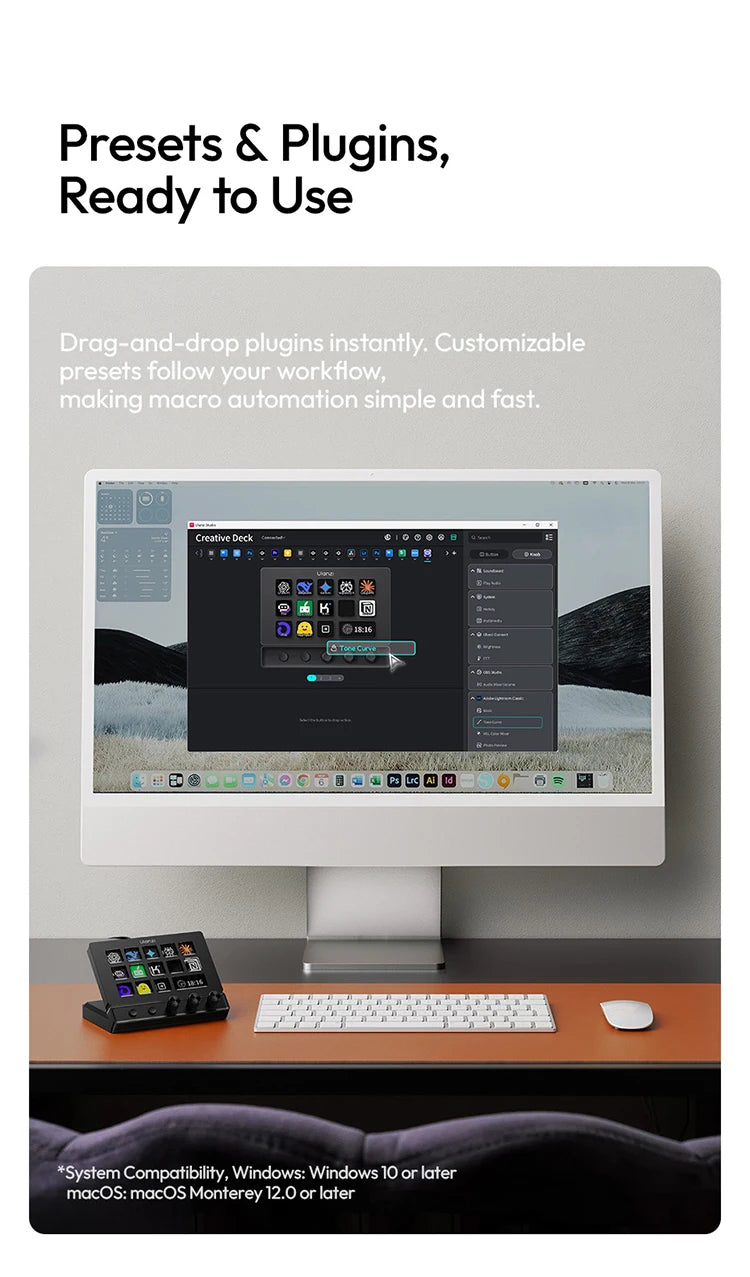 Ulanzi D200X StreamDeck Visual Keyboard Creative Control Hub 8-in-1 Docking Station Ecosystem Video Output Data Transfer Editing