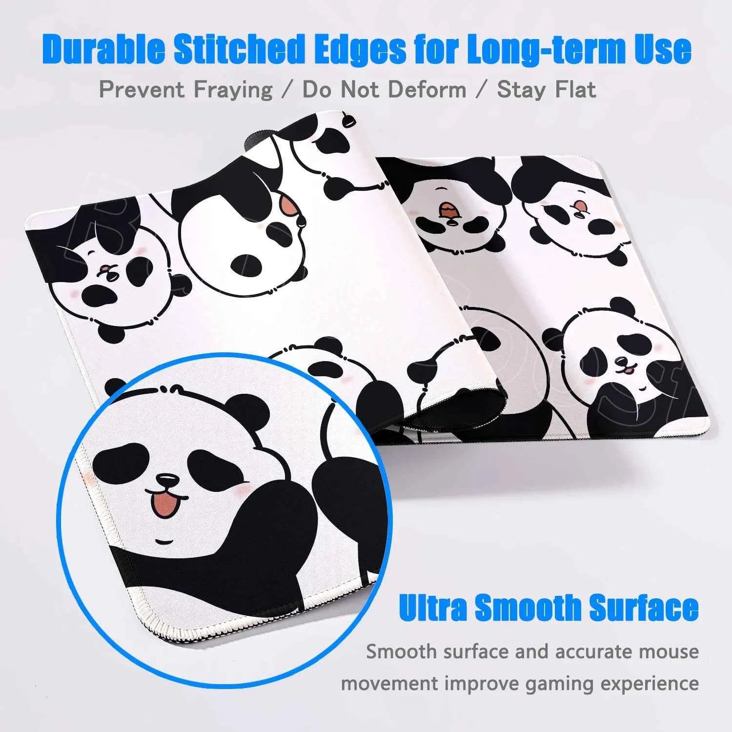HD Printing Kawaii Anime Panda Mouse Pad Large Computer Office PC Game Table Mats XXL Gaming Keyboard Pad Cute Animals Desk Pads